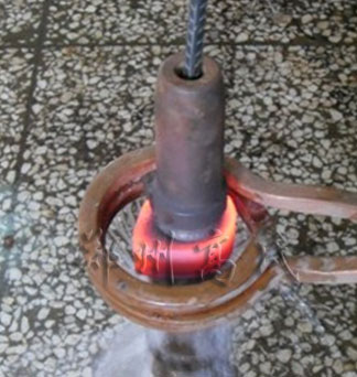 北京客户购买中频加热炉用于活塞环的淬火热处理